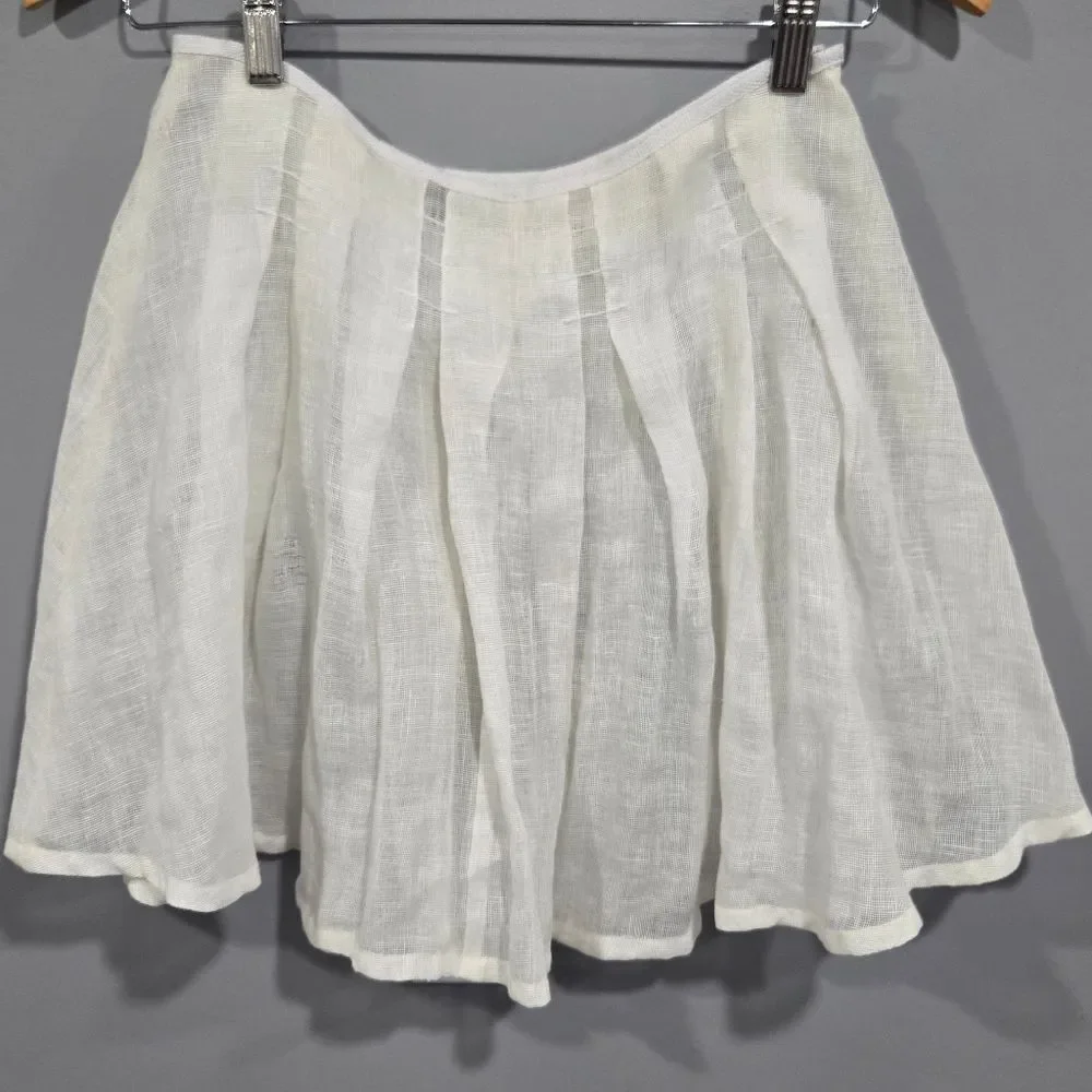 🐢 Fendi Linen Skirt Size 8. Like New! Guaranteed Authentic!! - Picture 5 of 16